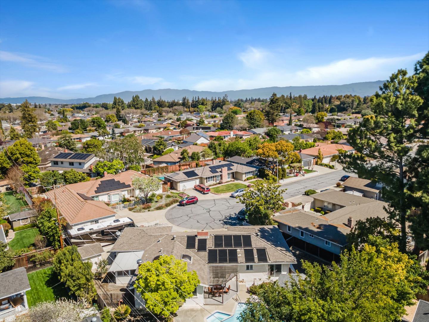 2696 Birchtree Lane Santa Clara, CA 95051 - Photo 55 of 56 an aerial view of a house with a garden