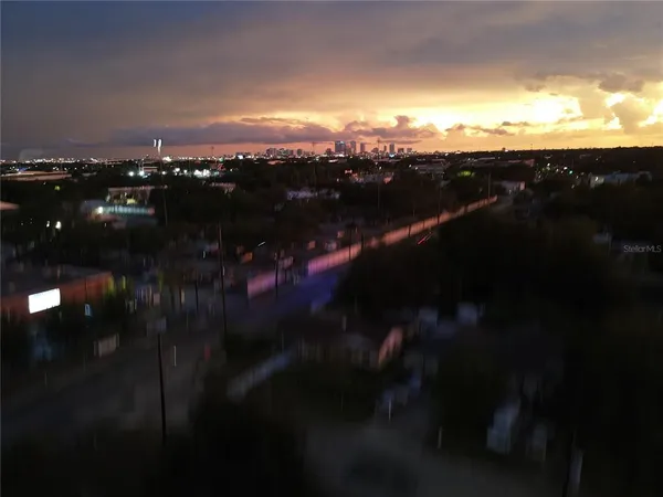 a view of city from balcony