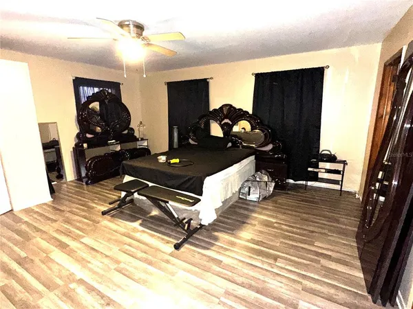 a living room with a couch and a table