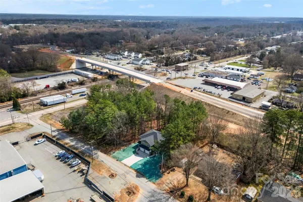 an aerial view of multiple house