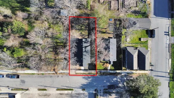 an aerial view of multiple house