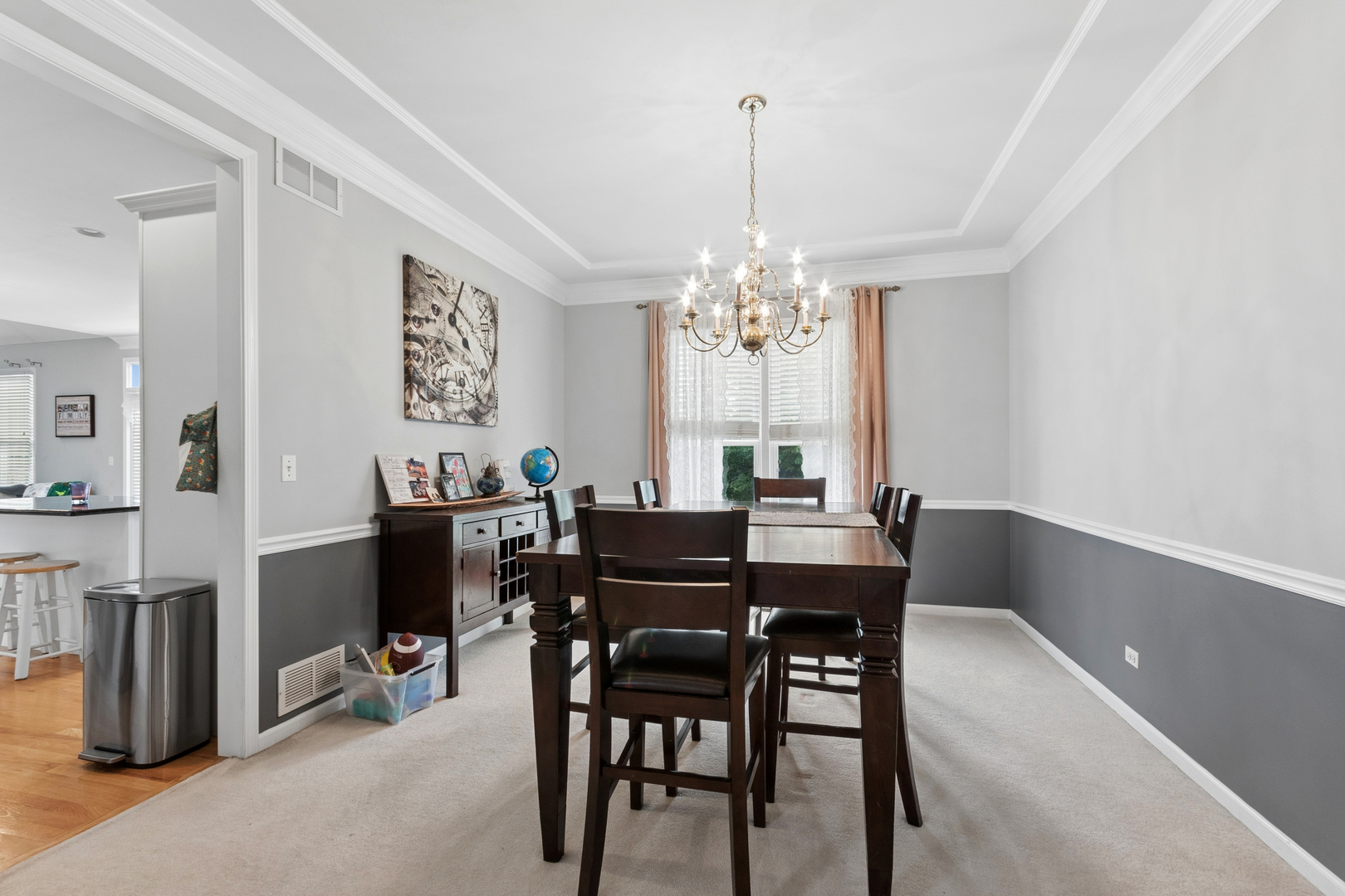 3744 Highknob Circle Naperville, IL 60564 - Photo 4 of 20 a view of a dining room with furniture and chandelier