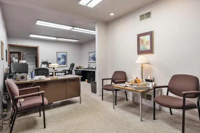 a room with furniture