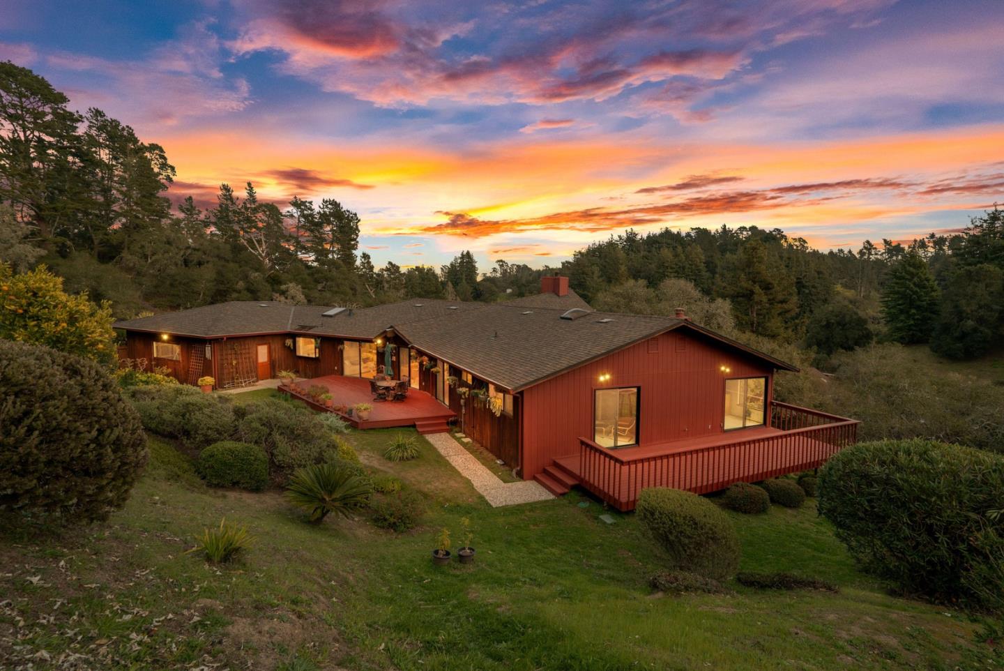 5310 Freedom Boulevard Aptos, CA 95003 - Photo 69 of 100 a view of a big house with a big yard and large trees