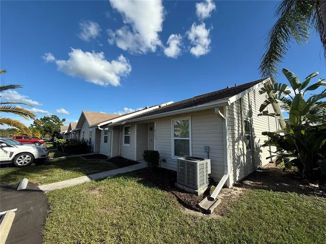 a view of a house with a patio