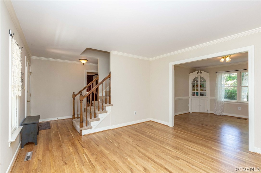 13904 2 Notch Road Midlothian, VA 23112 - Photo 11 of 48 a view of a hallway view wooden floor and staircase