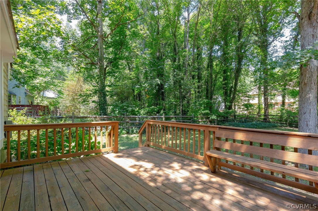 13904 2 Notch Road Midlothian, VA 23112 - Photo 43 of 48 a view of wooden deck with a large window and wooden floor