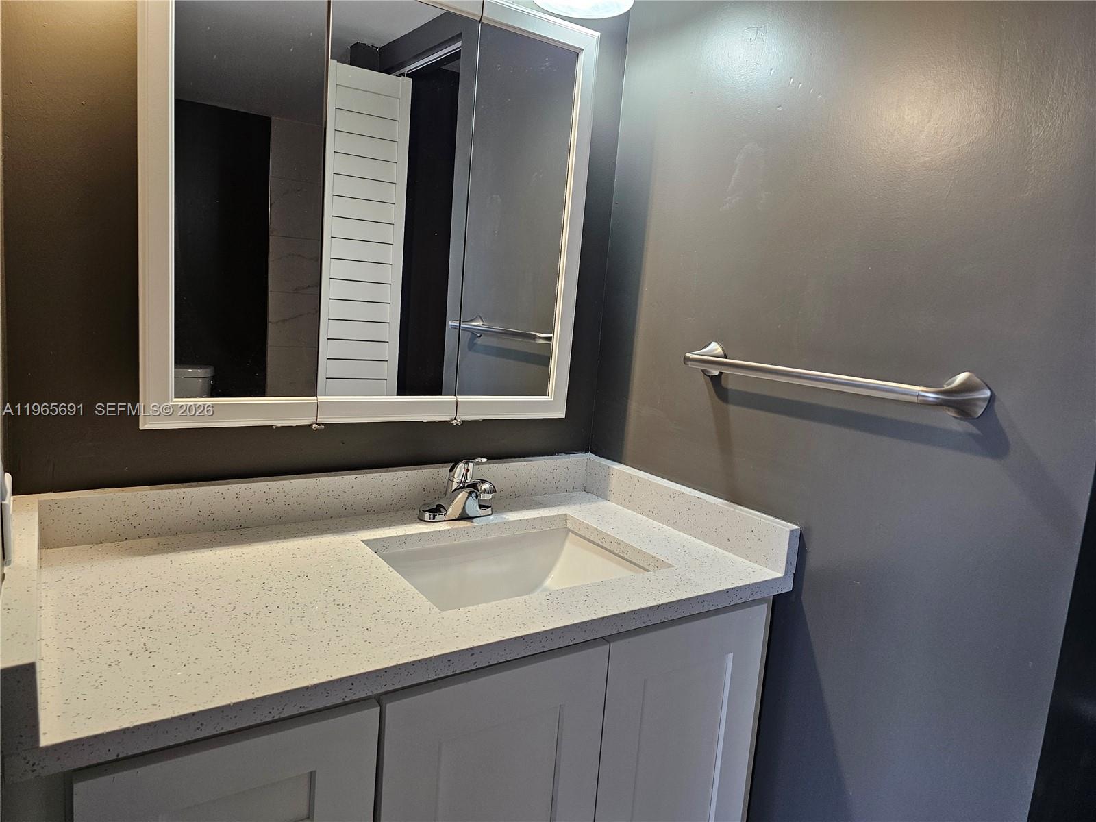 2051 Renaissance Boulevard, Unit 104 Miramar, FL 33025 - Photo 12 of 39 a bathroom with a sink and a mirror