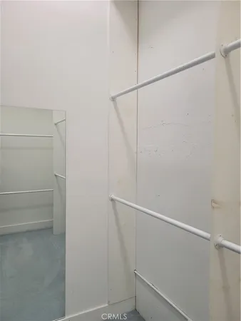 a view of a room with empty racks