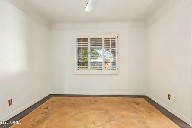 an empty room with a window