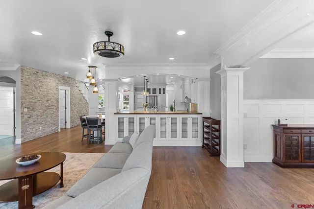 a bed room with a bed and a dresser