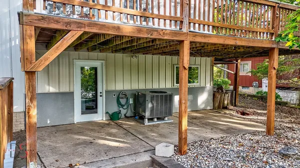 a view of balcony with small deck