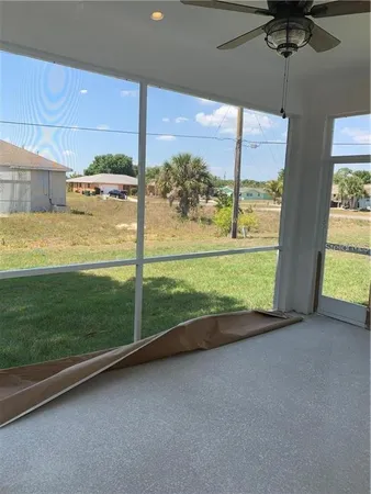 a view of a room and window