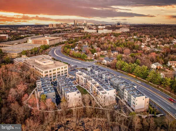 a front view of a building with a street