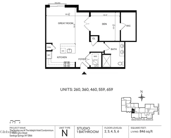 $975,000 | 19 Washington Street, Unit 360N, Saratoga Springs, NY 12866
