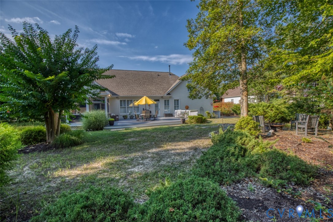 9960 Mill Pond Road Toano, VA 23168 - Photo 20 of 42 Rear exterior featuring a white siding finish, a s