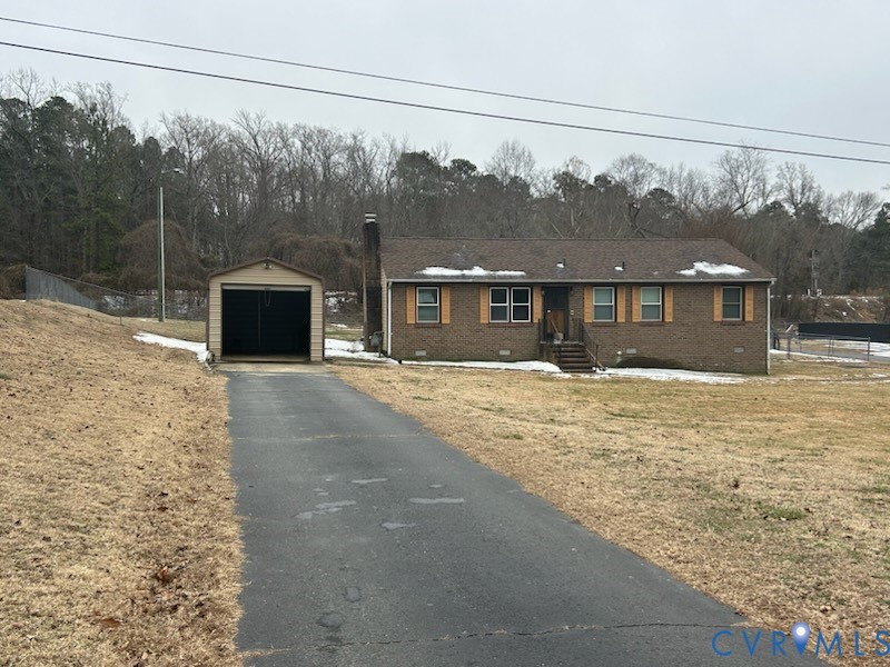 16111 Happy Hill Road Colonial Heights, VA 23834 - Photo 5 of 6 a front view of a house with a yard and mountain view