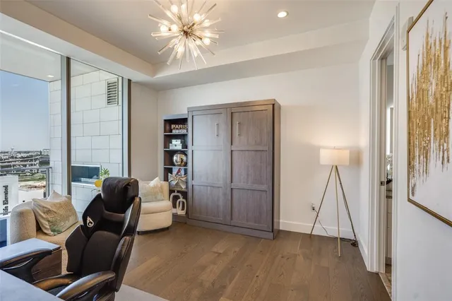 a room with furniture and a window