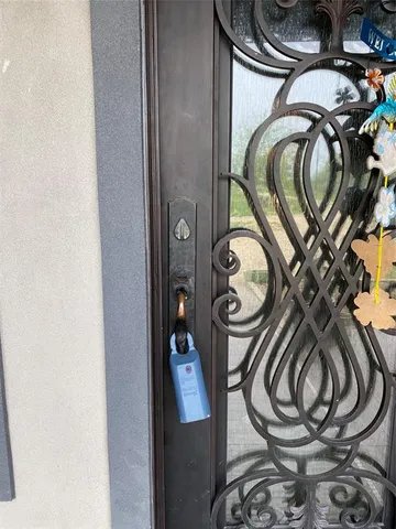 a close view of light fixtures and a utility room
