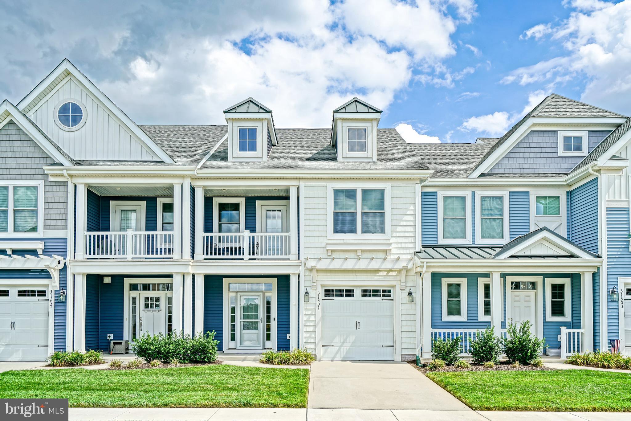 front view of a building with a yard