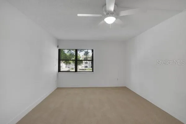 an empty room with a window