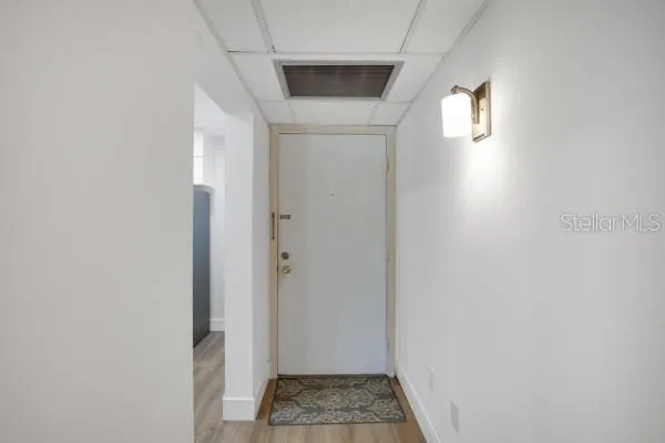 a view of hallway with window