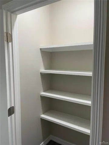 a close view of closet