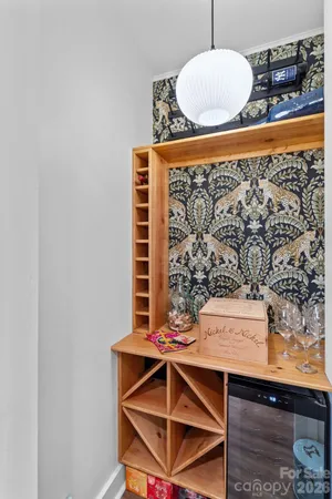 a view of a glass door