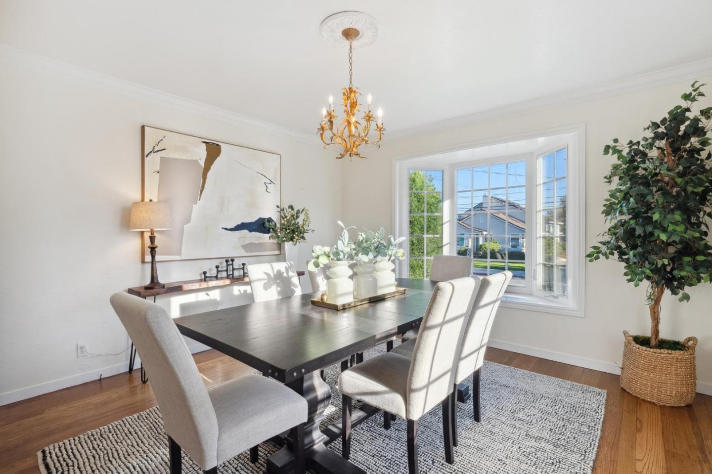 1204 Edgehill Drive Burlingame, CA 94010 - Photo 10 of 38 a view of a dining room with furniture window and wooden floor