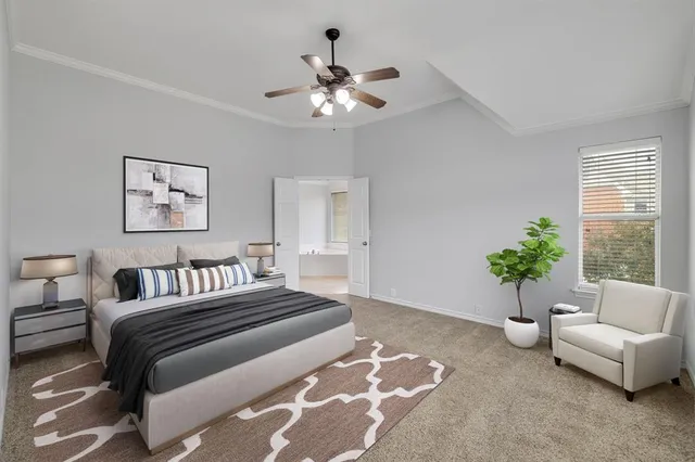 a view of a livingroom with wooden floor and stairs