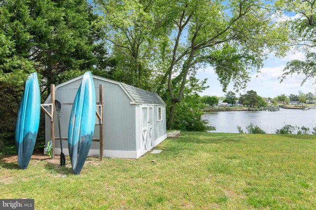 a park view with a table and chairs