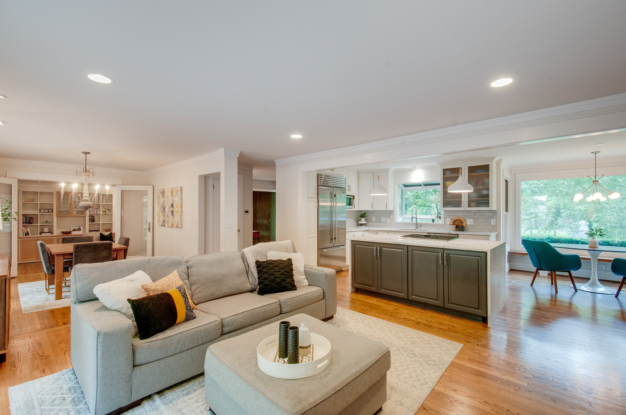 751 Rodney Drive Nashville, TN 37205 - Photo 12 of 50 a living room with furniture and a wooden floor