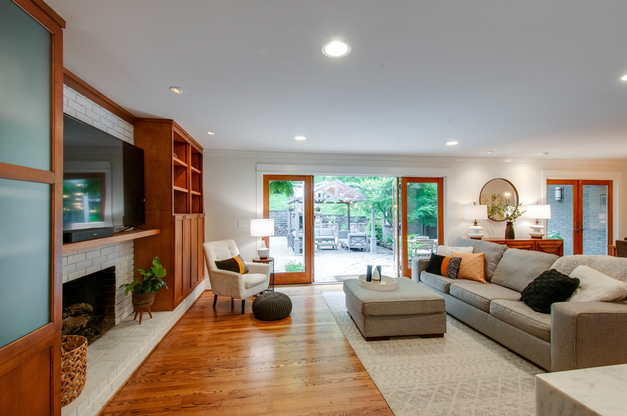 751 Rodney Drive Nashville, TN 37205 - Photo 10 of 50 a living room with furniture and a fireplace