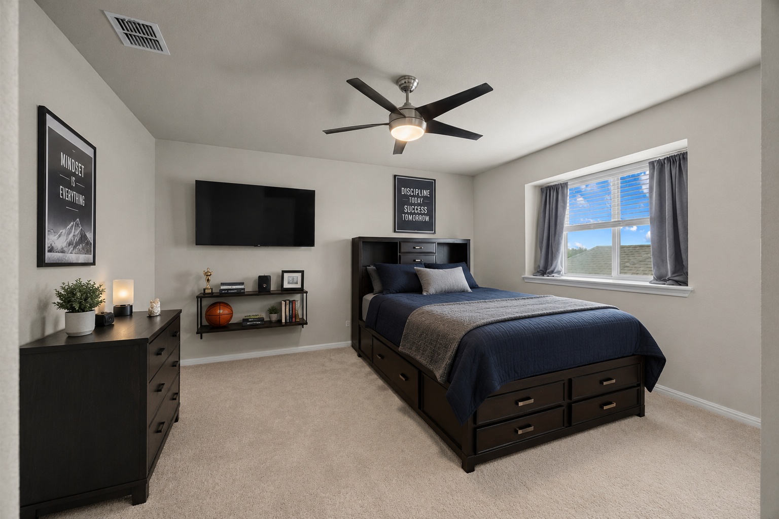 558 Nautical Loop Kyle, TX 78640 - Photo 15 of 21 secondary bedroom 2, virtually staged