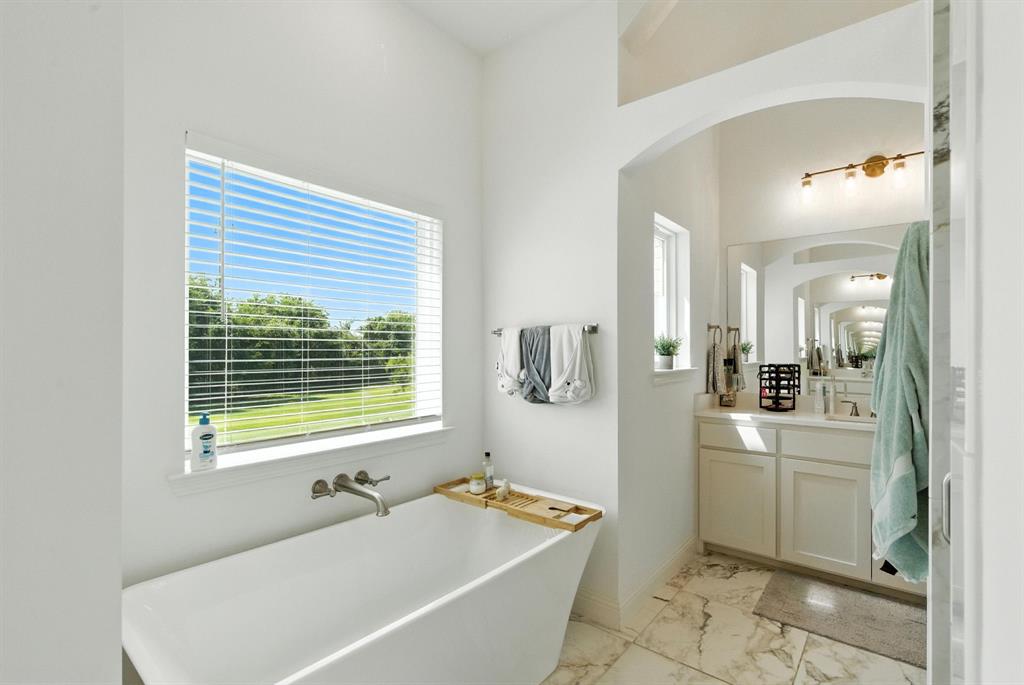 363 Red Bird Drive Springtown, TX 76082 - Photo 23 of 40 a bathroom with a tub a sink and a window