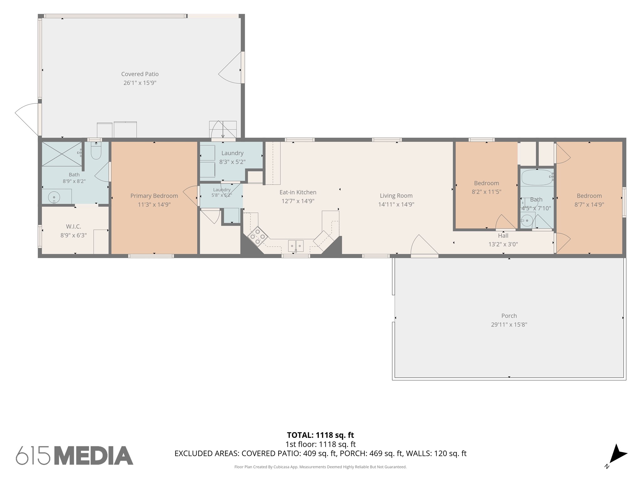 253 North County Line Road, Unit C Elgin, TX 78621 - Photo 39 of 39 A well-designed floor plan details a practical layout with dedicated living spaces and outdoor areas.