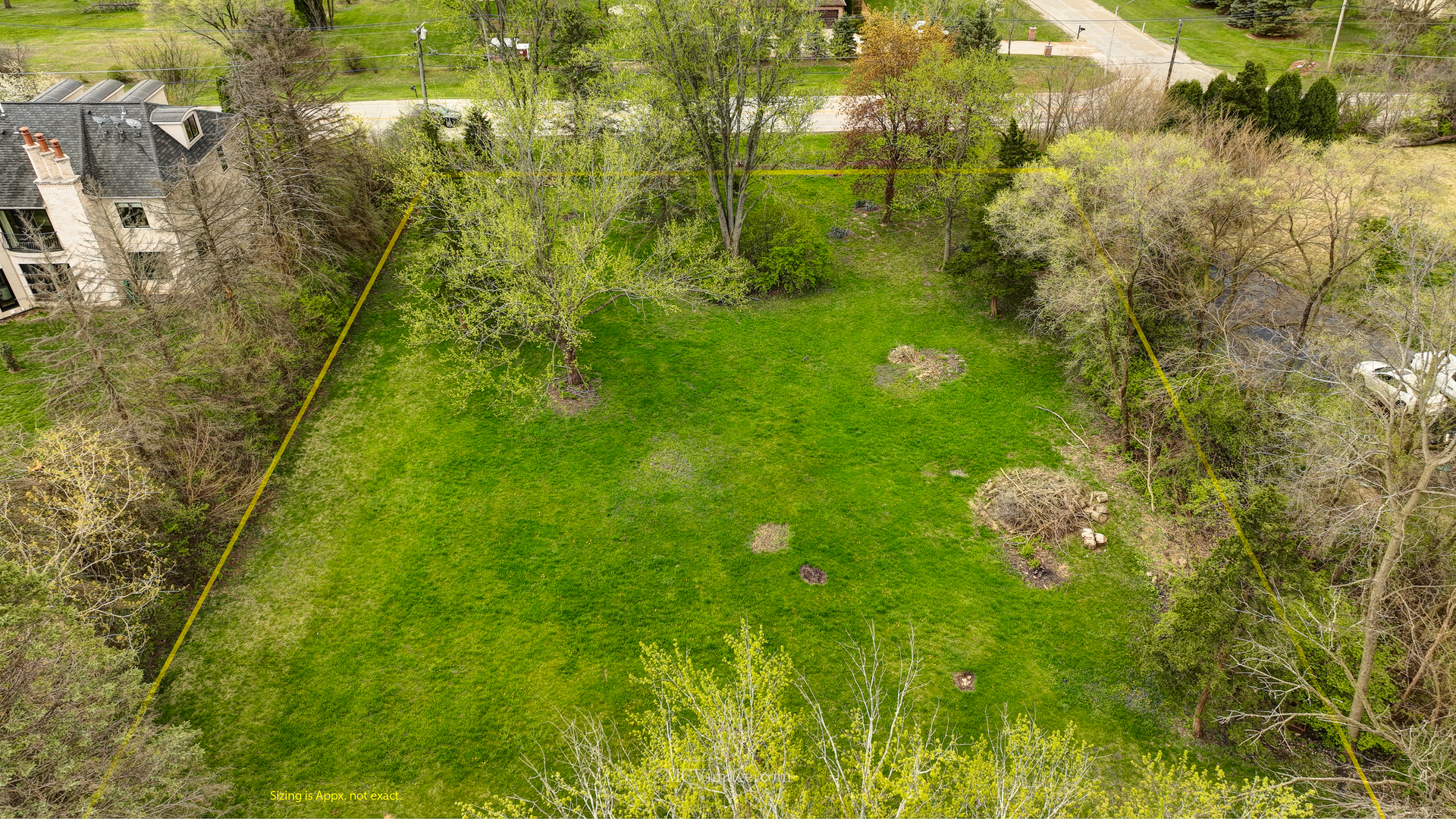 a view of yard with green space
