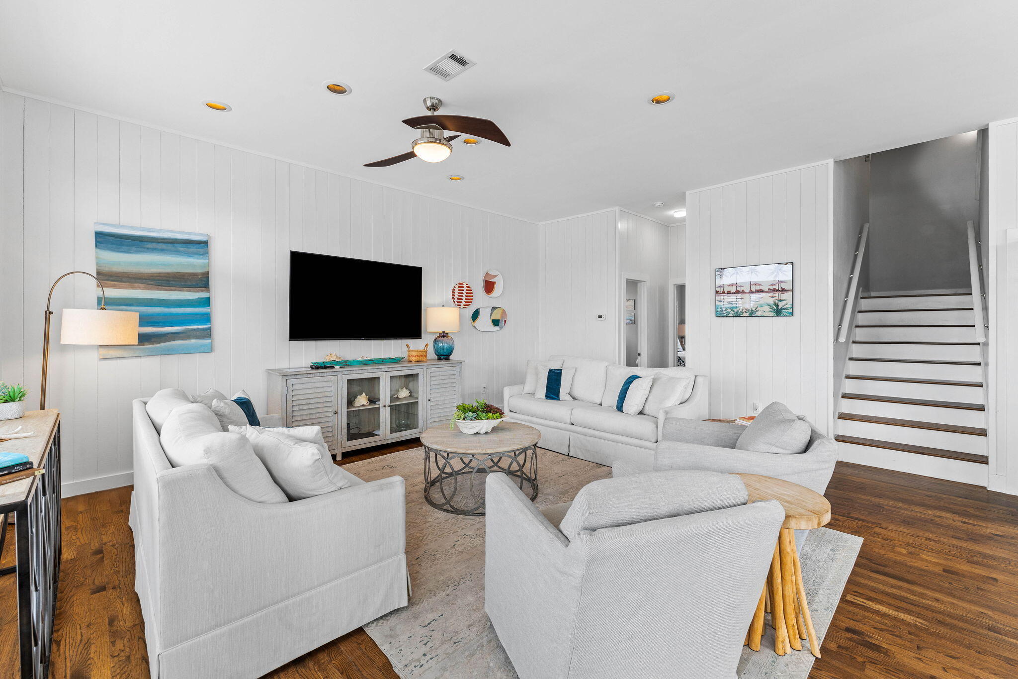 49 Sandy Lane Santa Rosa Beach, FL 32459 - Photo 17 of 73 a living room with furniture and a flat screen tv