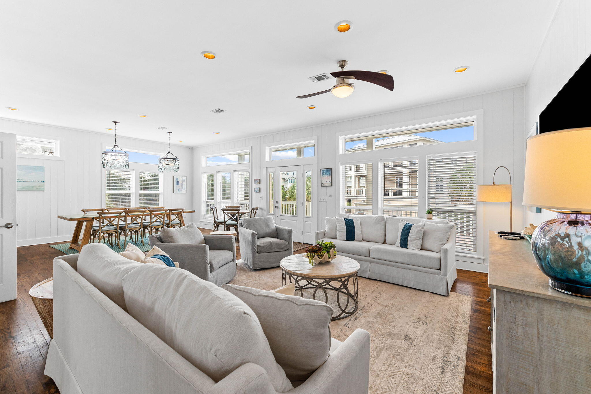 49 Sandy Lane Santa Rosa Beach, FL 32459 - Photo 19 of 73 a living room with furniture and a large window