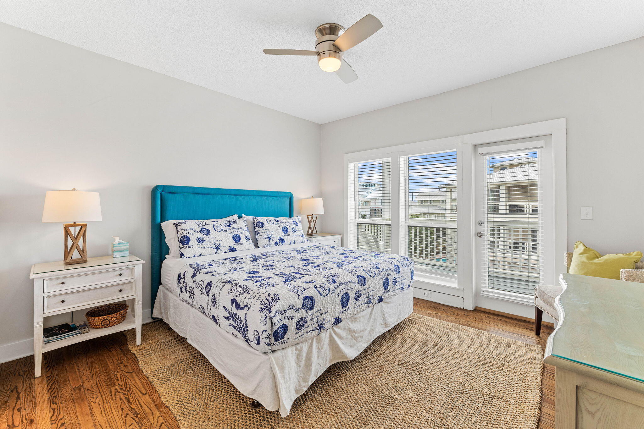 49 Sandy Lane Santa Rosa Beach, FL 32459 - Photo 26 of 73 a bedroom with a bed a dresser and a large window