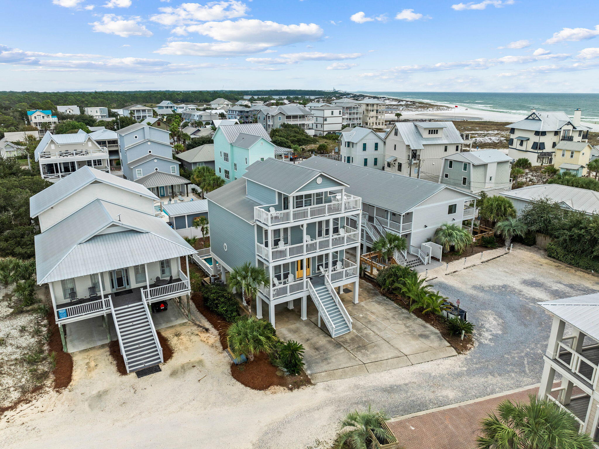 49 Sandy Lane Santa Rosa Beach, FL 32459 - Photo 52 of 73 an aerial view of multiple houses with a yard