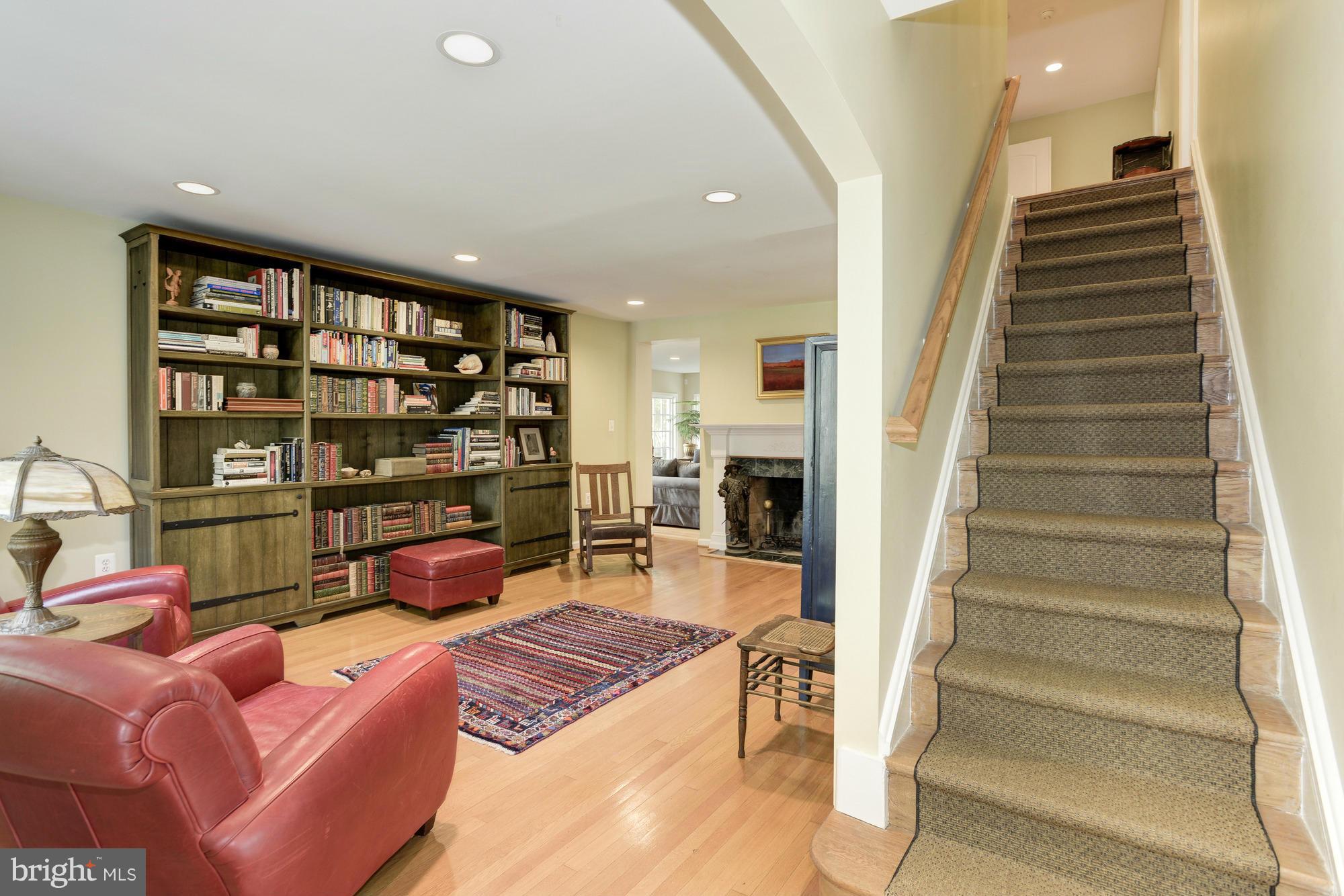 4611 Merivale Road Chevy Chase, MD 20815 - Photo 5 of 30 Living Room and Stairway to Upper Level