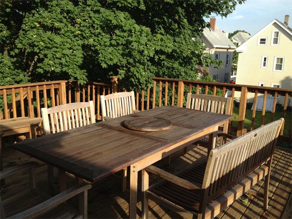 1 Rice Circle Cambridge, MA 02140 - Photo 15 of 18 a view of a wooden chairs on the deck