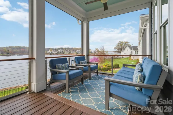 a outdoor view with a sitting space