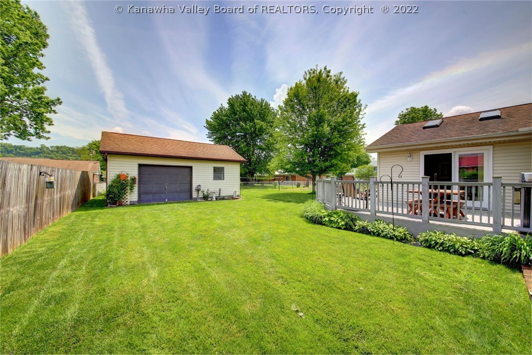 Just think of all of the possibilities with this flat yard and amazing extra building!
