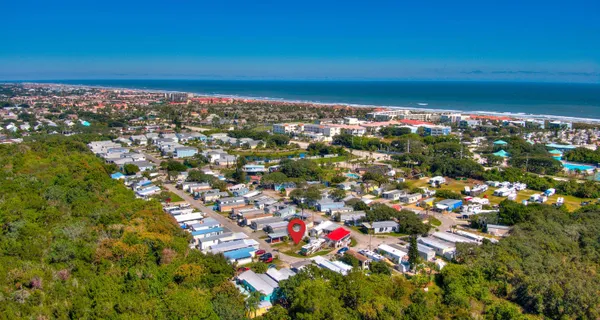 a view of city and ocean
