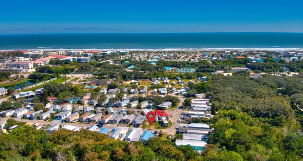 a view of city and ocean