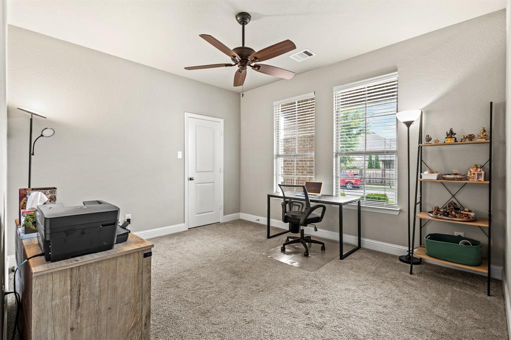 3406 Woodford Drive Mansfield, TX 76084 - Photo 12 of 29 a view of a workspace with furniture and a window