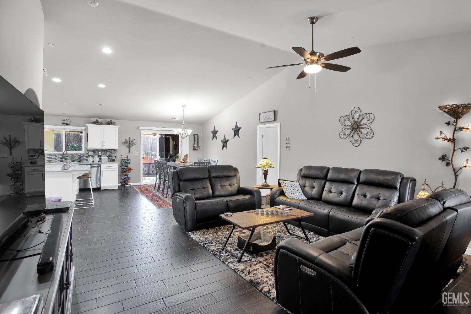 Undisclosed Address Bakersfield, CA 93311 - Photo 12 of 22 a living room with furniture and kitchen view