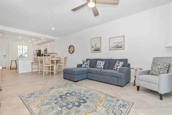 a view of a porch with a chair